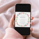 Search for pink floral bridal shower invitations Greenery