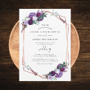 Search for purple and rose gold wedding invitations Modern