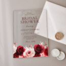 Search for burgundy red bridal shower invitations Blush