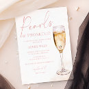 Search for pearl bridal shower invitations Champagne glass