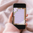 Search for lilac lace wedding invitations Purple