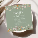 Search for square horizontal baby shower invitations Baby in bloom