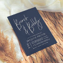 Search for navy blue bridal brunch invitations Calligraphy