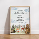 Search for the adventure begins posters Woodland baby shower
