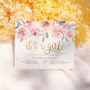 Search for pink rose baby shower invitations Chic