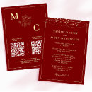 Search for dark red wedding invitations Qr code