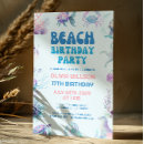 Search for summer beach birthday invitations Blue