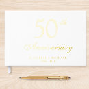 Search for 50th anniversary guest books Gold foil