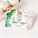 Search for unicorn and dinosaur birthday invitations For kids