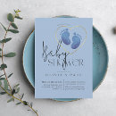 Search for blue white and gold baby shower invitations Minimalist