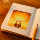 Search for love cat stickers Two cats