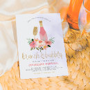 Search for pink flowers bridal shower invitations Brunch and bubbly
