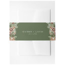 Search for christmas invitation belly bands Green and white