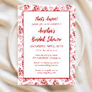 Search for pizza bridal shower invitations Red