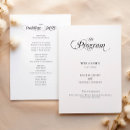 Search for traditional reception wedding programs Formal