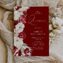 Search for red white quinceanera invitations 15th birthday