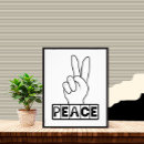 Search for peace sign art Black and white