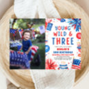 Search for all american boy invitations Red white and blue