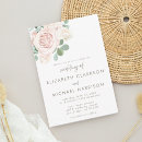 Search for pink rose wedding invitations Modern elegant