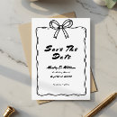 Search for quirky wedding save the dates Black and white
