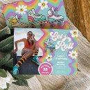 Search for retro roller skating invitations Rainbow