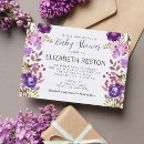 Search for violet baby shower invitations Lilac