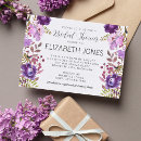 Search for violet bridal shower invitations Lilac