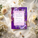 Search for purple rose wedding invitations Elegant