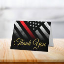 Search for fireman thank you cards Thin red line flag