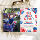 Search for red white and two invitations Stars and stripes
