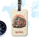 Search for truck luggage tags Fire engine