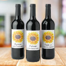 Search for sunflower wine labels Watercolor