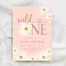 Search for boho girl 1st birthday invitations Blush pink