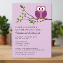 Search for purple owl baby shower invitations Whimsical