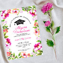 Search for watercolor flowers graduation invitations High school graduation