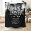 Search for memorial blankets Black and white