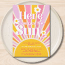 Search for sunshine baby girl shower invitations Here comes the sun