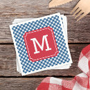 Search for blue gingham napkins Rustic