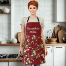Search for cherry blossoms aprons Red