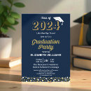 Search for blue and gold graduation invitations Class of 2024