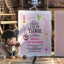 Search for girl pirate party invitations Pink