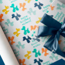 Search for dog balloons wrapping paper Colourful