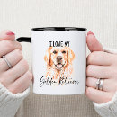 Search for love golden retriever mugs Watercolor