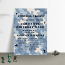 Search for blue camo invitations Military
