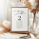 Search for double sided table cards Black and white