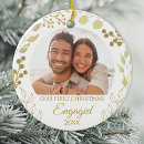 Search for first engagement christmas tree decorations Couple