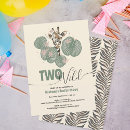 Search for two cute birthday invitations Jungle safari