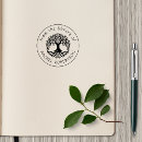 Search for life rubber stamps Round