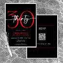 Search for red black and white birthday invitations Typography