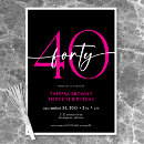 Search for red black and white birthday invitations Typography